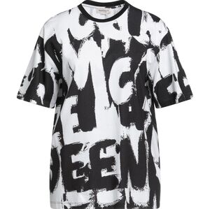 Alexander McQueen, 48, Black & White Oversized Graphic Crewneck Tee